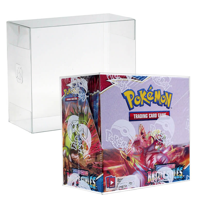EVORETRO Clear Plastic Protector for Pokémon Booster Box