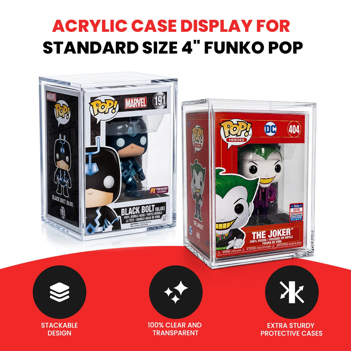 EVORETRO Acrylic Case for Funko POP!