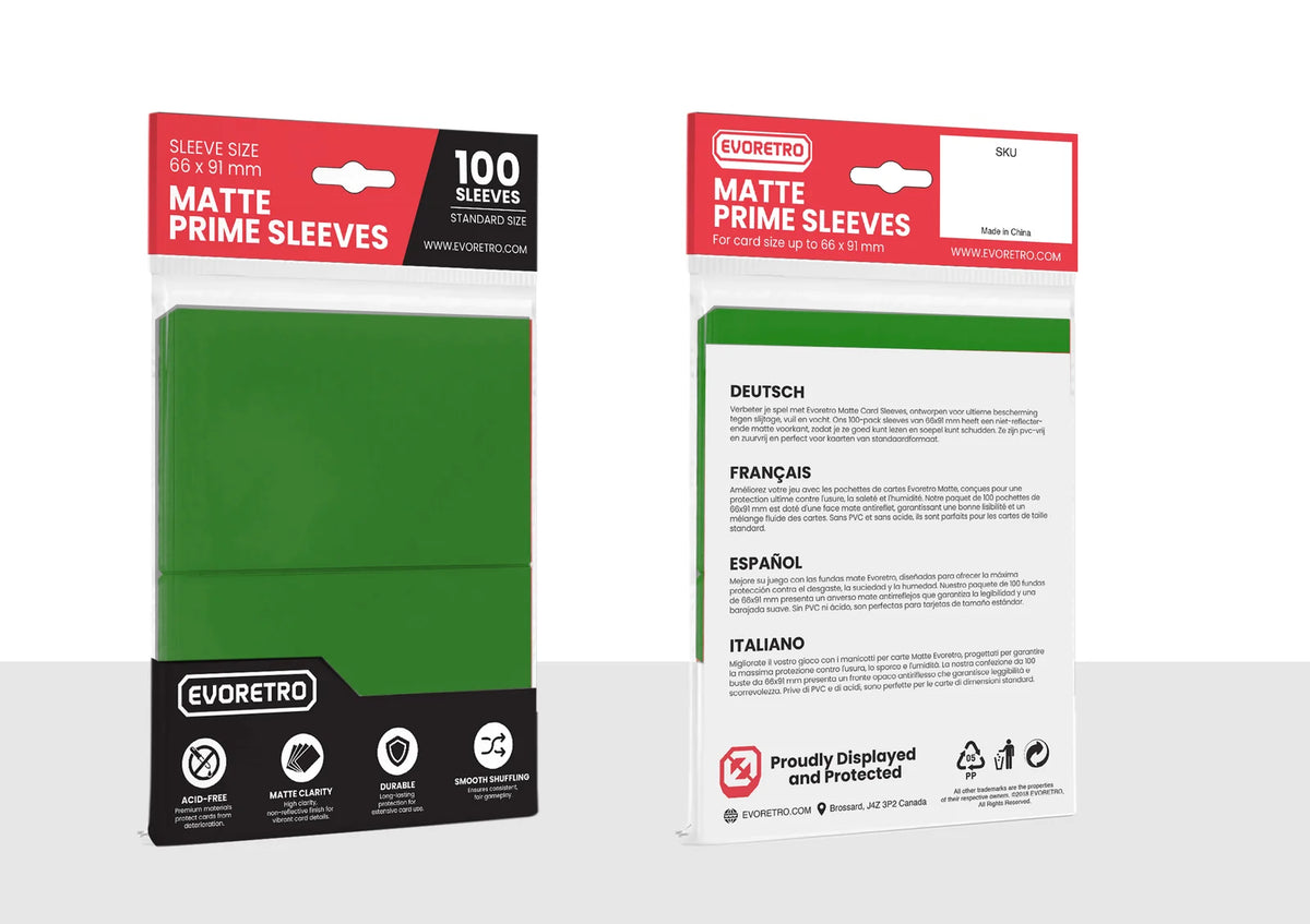 EVORETRO Matte Prime Card Sleeves (100 count)
