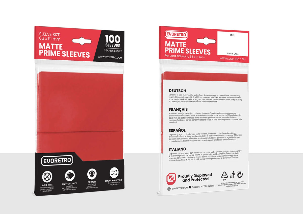 EVORETRO Matte Prime Card Sleeves (100 count)
