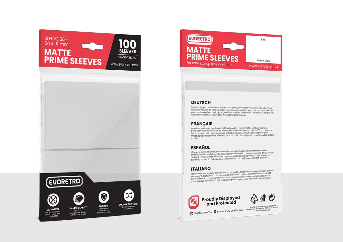 EVORETRO Matte Prime Card Sleeves (100 count)