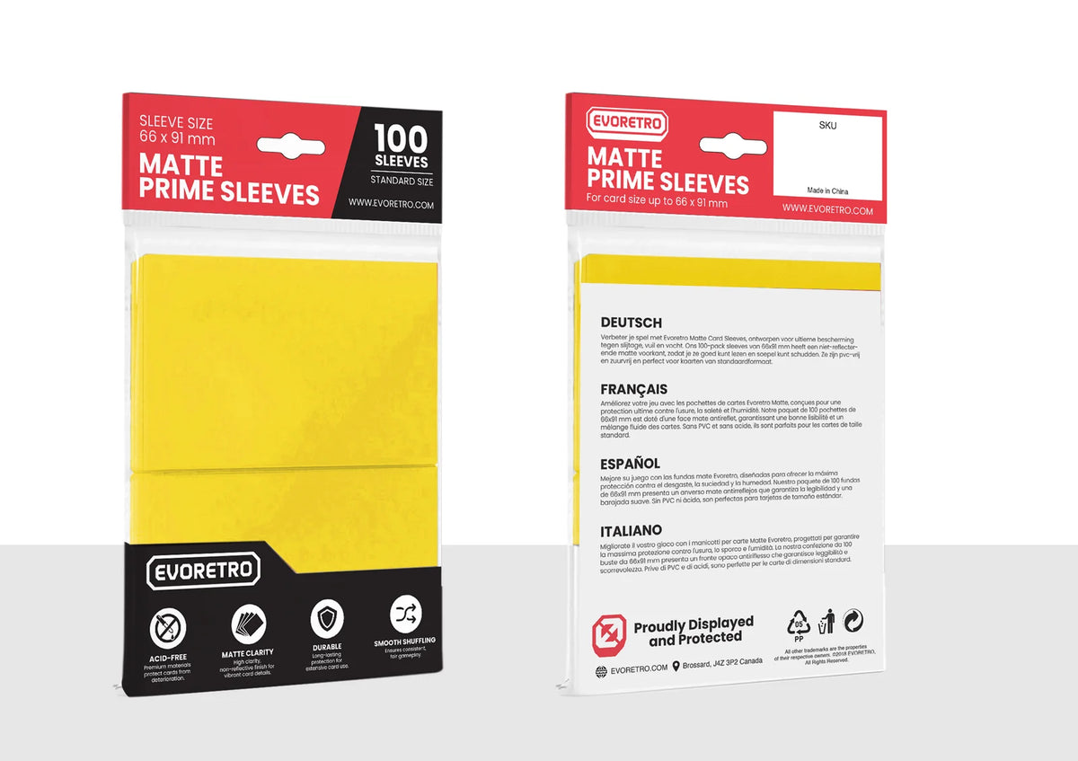 EVORETRO Matte Prime Card Sleeves (100 count)