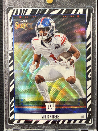 Malik Nabers #9 Score Select 2025 [Zebra Prizm]