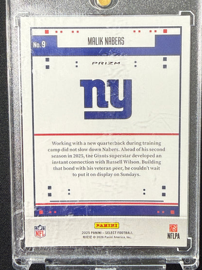 Malik Nabers #9 Score Select 2025 [Zebra Prizm]
