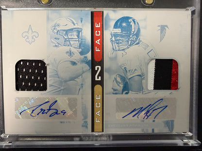 1/1 | Michael Vick / Drew Brees #FTF-VB Face 2 Face Playbook Auto Patch [Printing Plate]