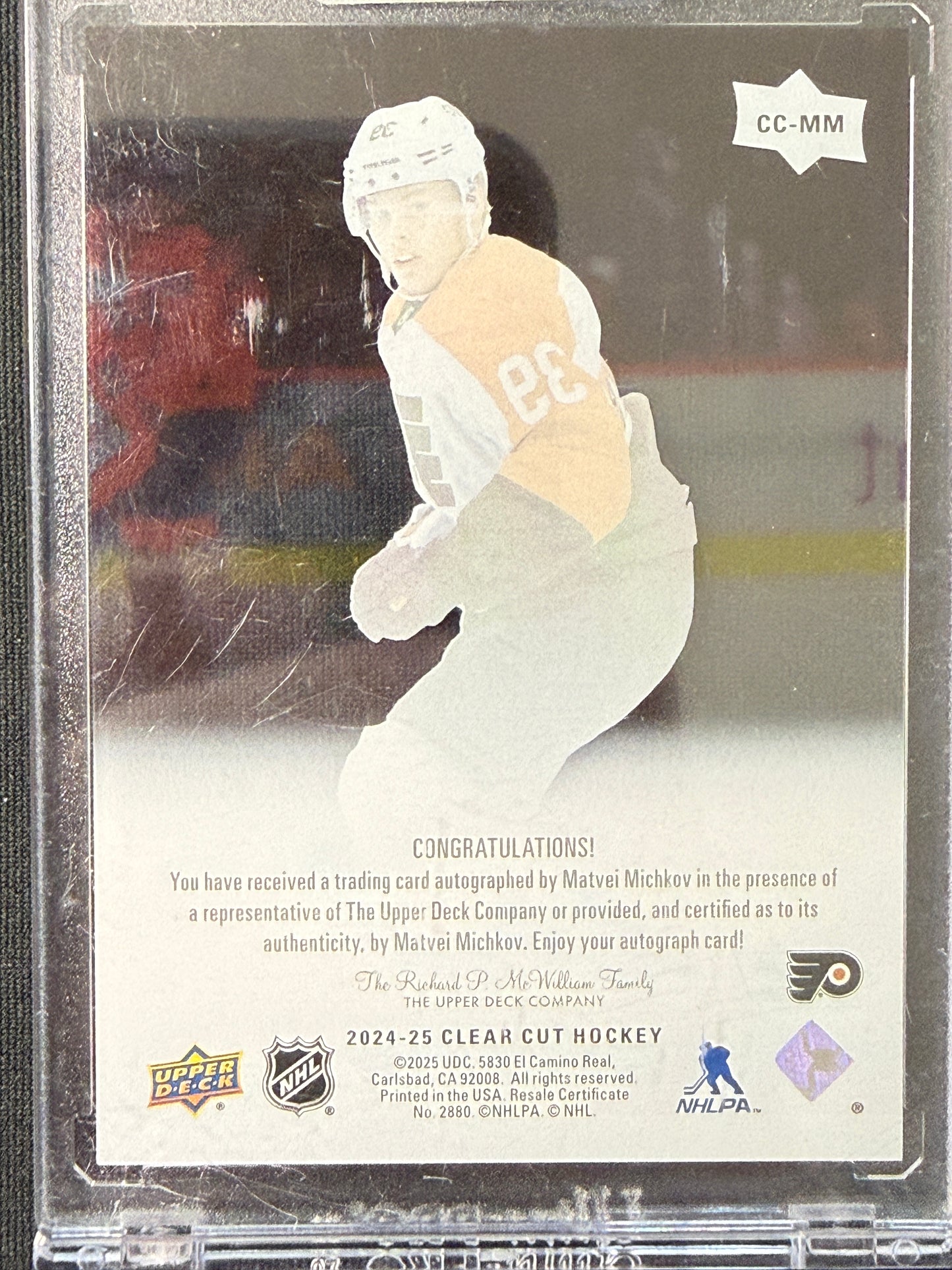 Matvei Michkov [RC] #CC-MM Clear Cut Auto