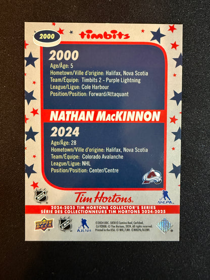 Nathan MacKinnon 24-25 Tim Horton's Collector's Series 2000 Timbits
