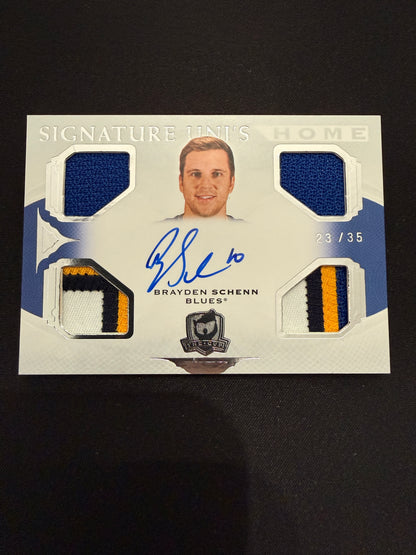 Brayden Schenn 20-21 The Cup Hockey Signature Uni's Home