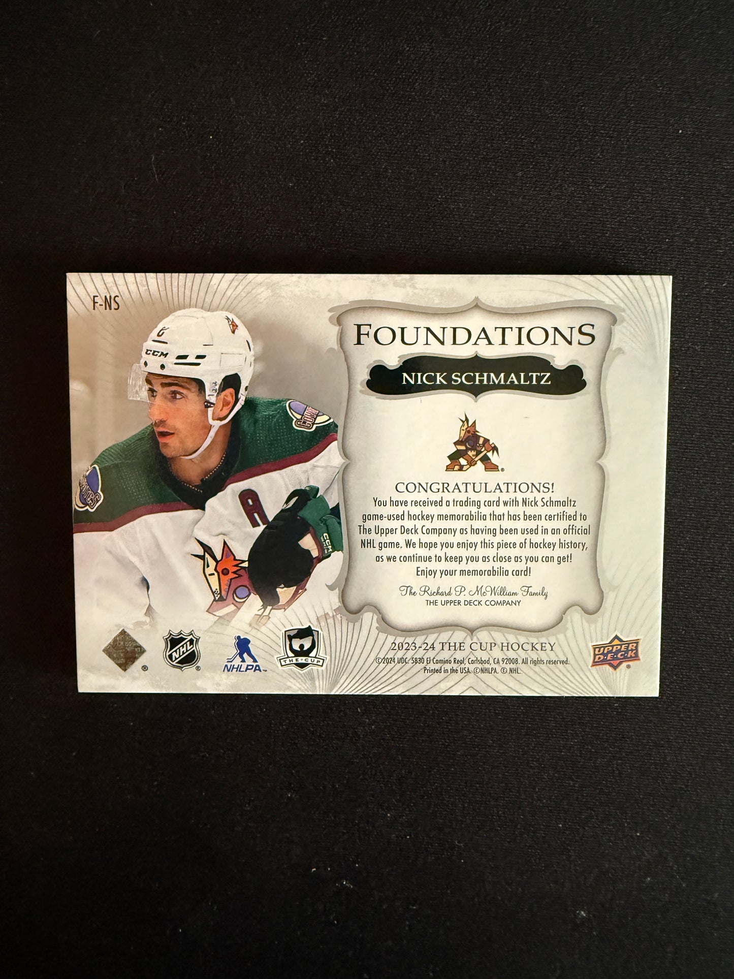 Nick Schmaltz 23-24 The Cup Hockey Foundations
