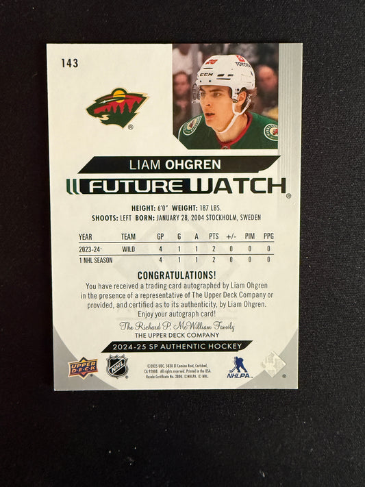 Liam Ohgren 24-25 SP Authentic Future Watch 7/199