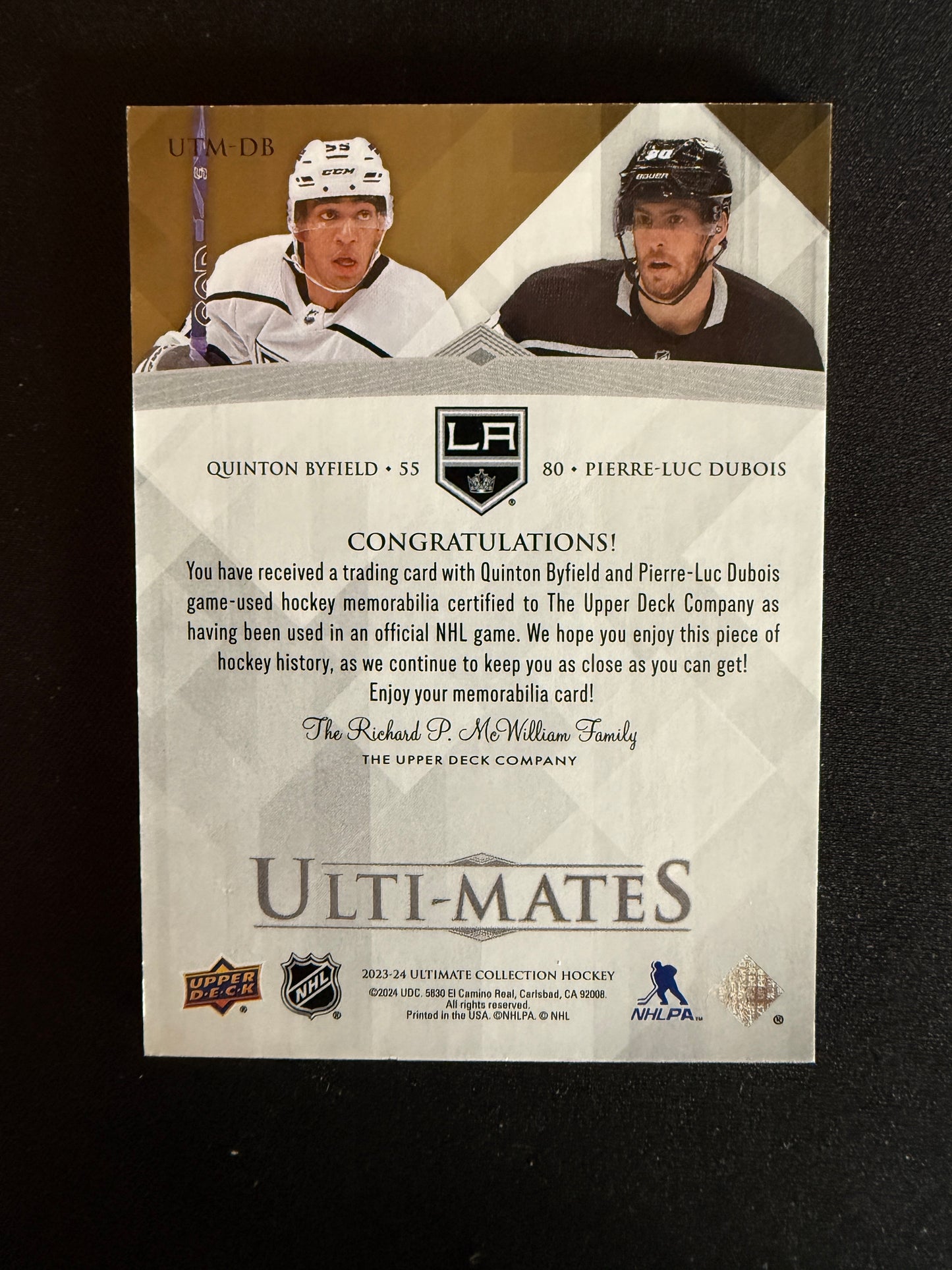 19/49 | Quinton Byfield / Pierre-Luc Dubois  ULTI-MATES