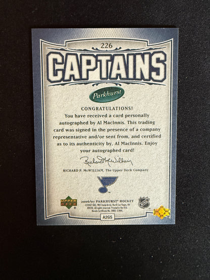 Al MacInnis #226 Parkhurst Captains Auto #226
