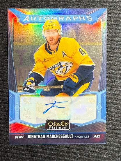 Jonathan Marchessault #BA-JM Blue Rainbow Autographs