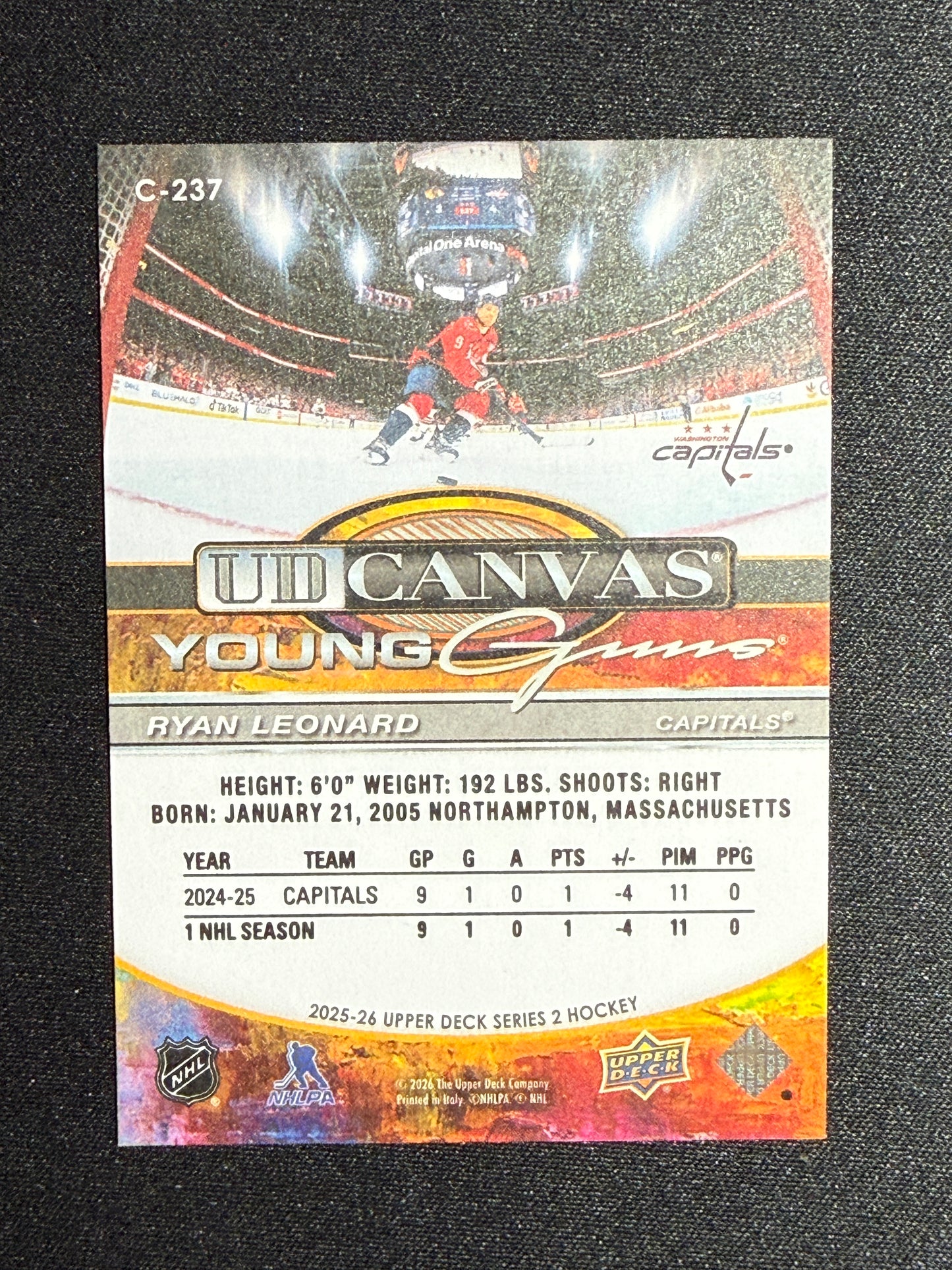 Ryan Leonard #C-237 Young Guns UD Canvas