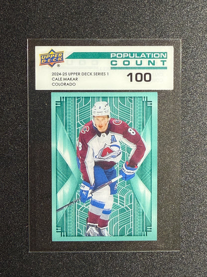 Cale Makar 24-25 Upper Deck Series 1 population Count 100