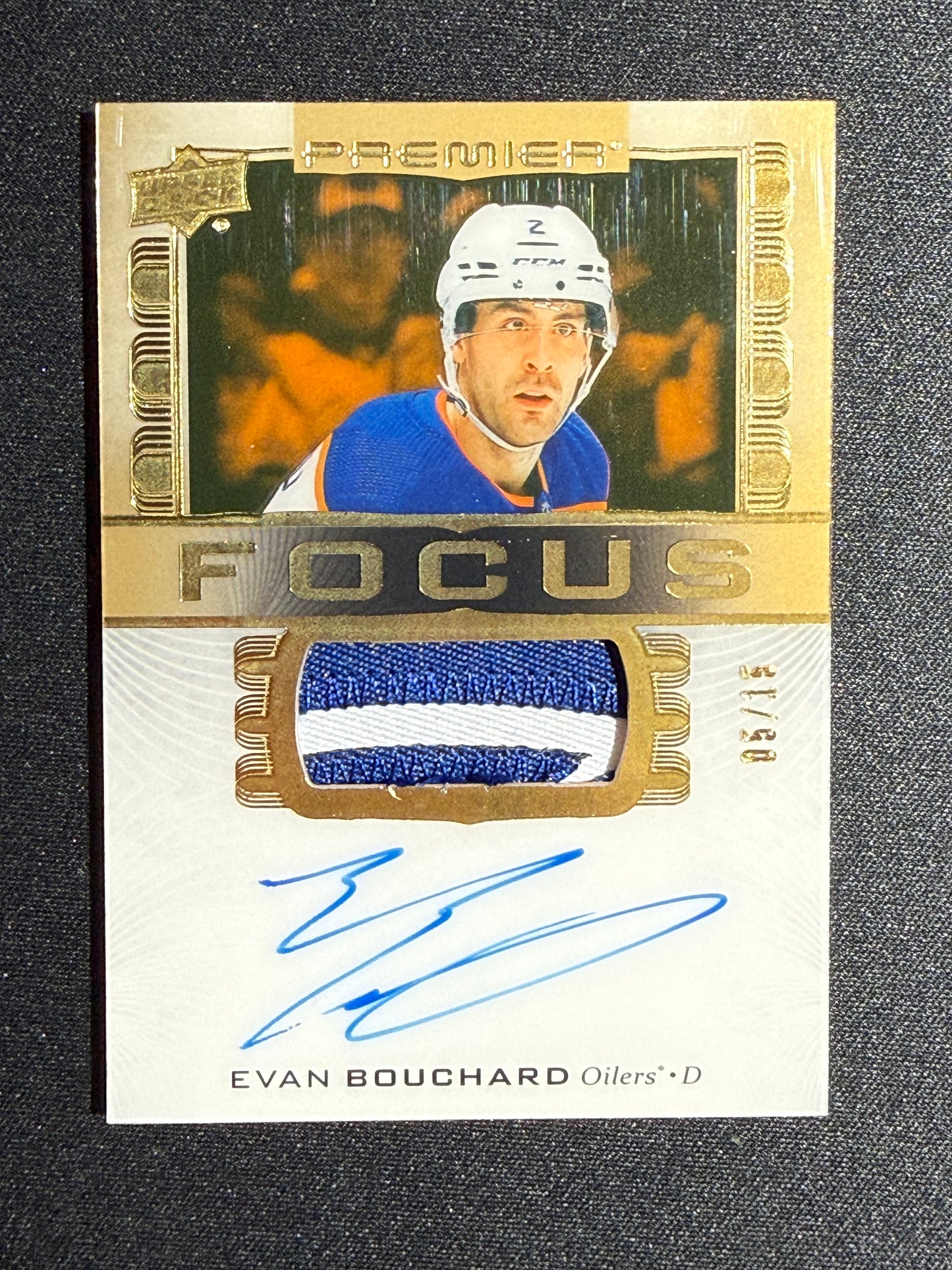 05/15 | Evan Bouchard #PFP-EB Focus Auto Patch