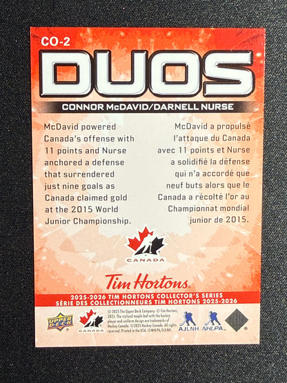 Connor McDavid / Darnell Nurse #CO-2 Duos