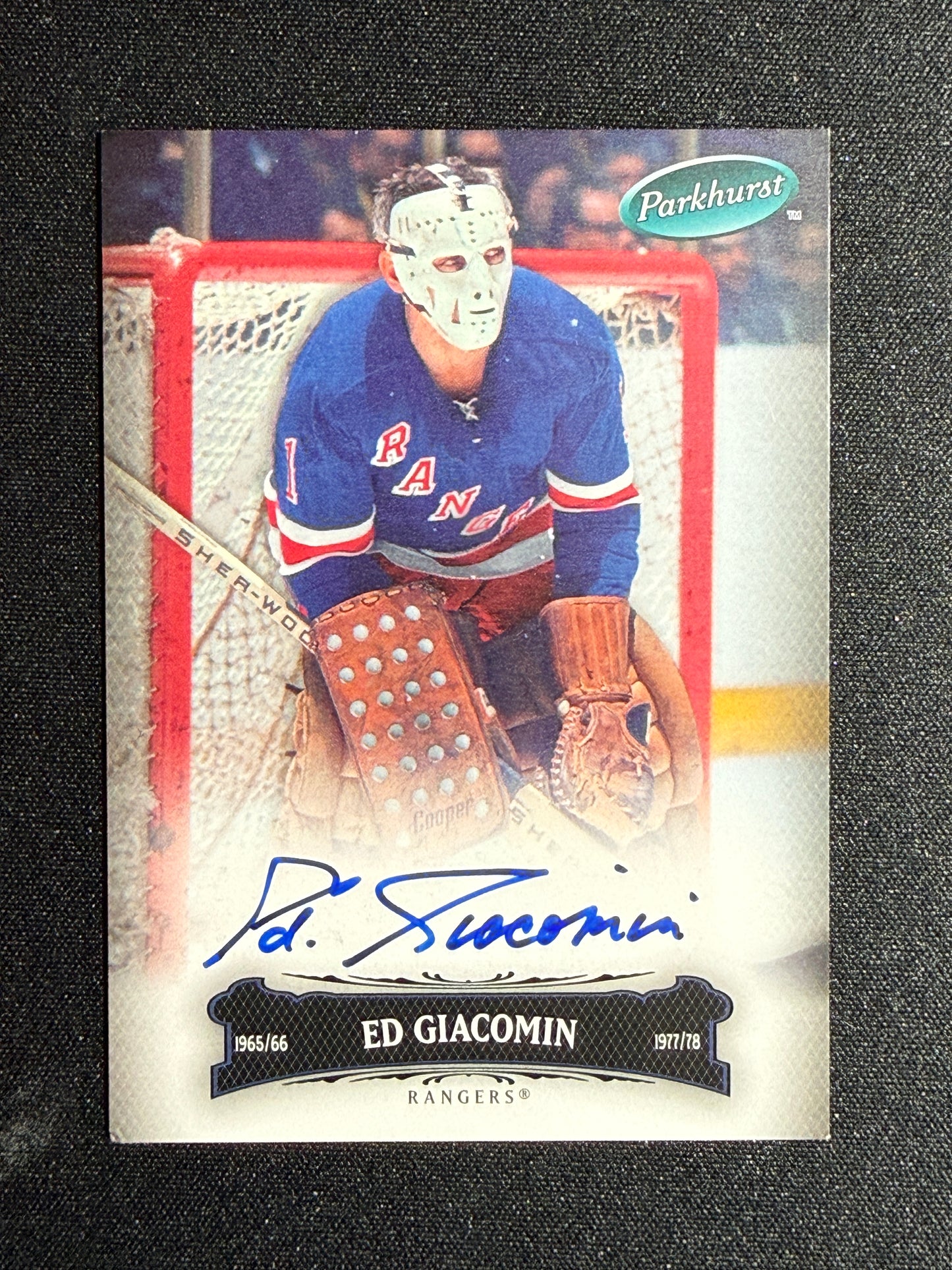 Ed Giacomin #8 Parkhurst Auto