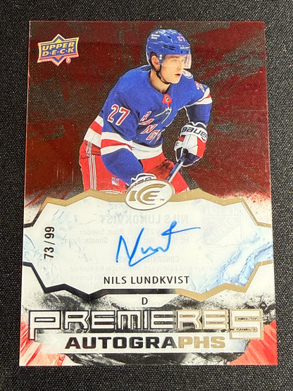 Nils Lundkvist Ice Premieres Autographs #IPA-NL