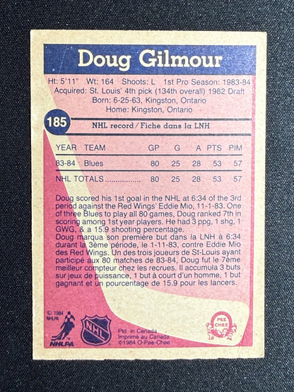Doug Gilmour #185 O-Pee-Chee 1984