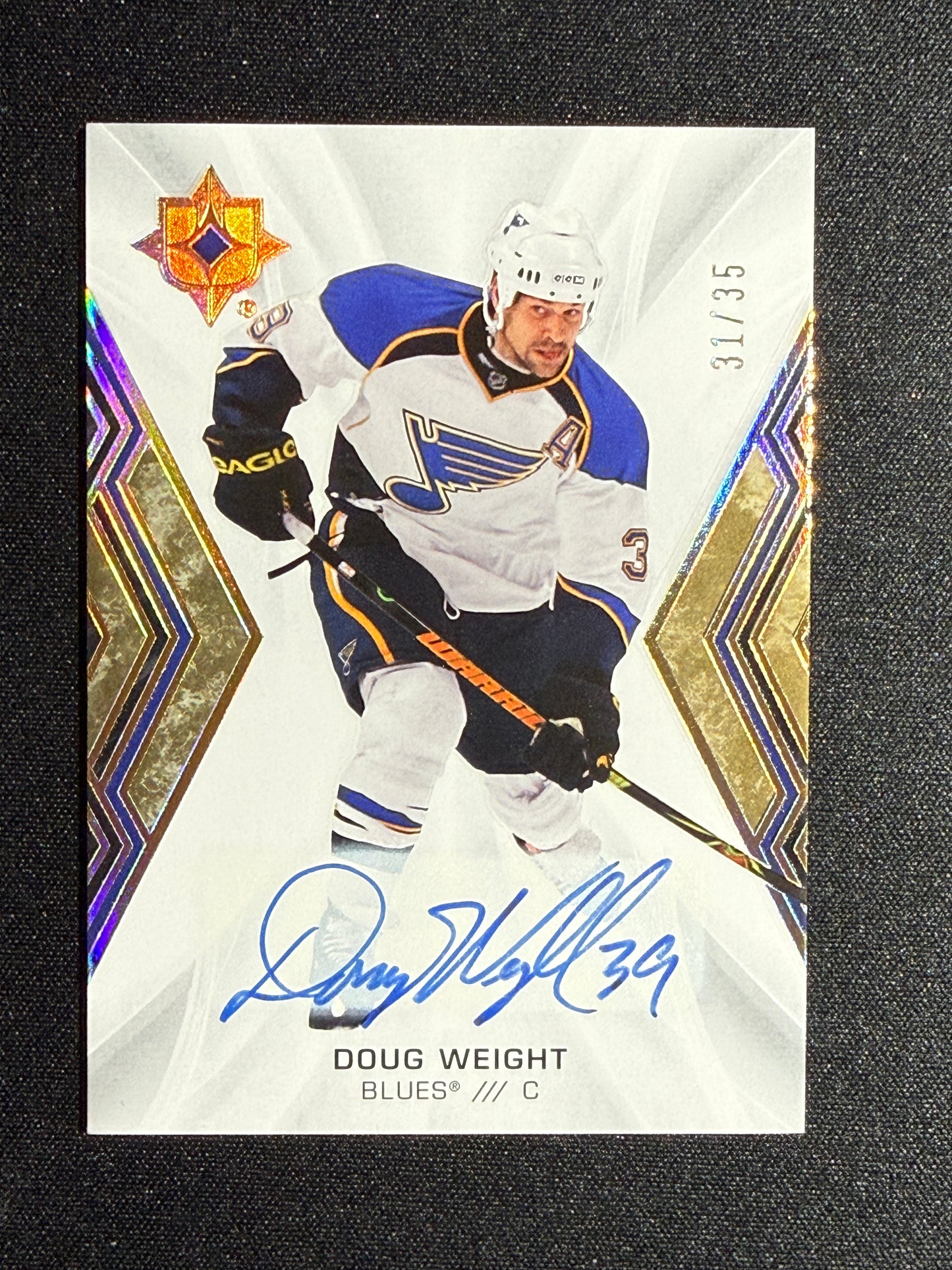 31/35 Doug Weight #95 2021-22 Auto Ultimate Collection