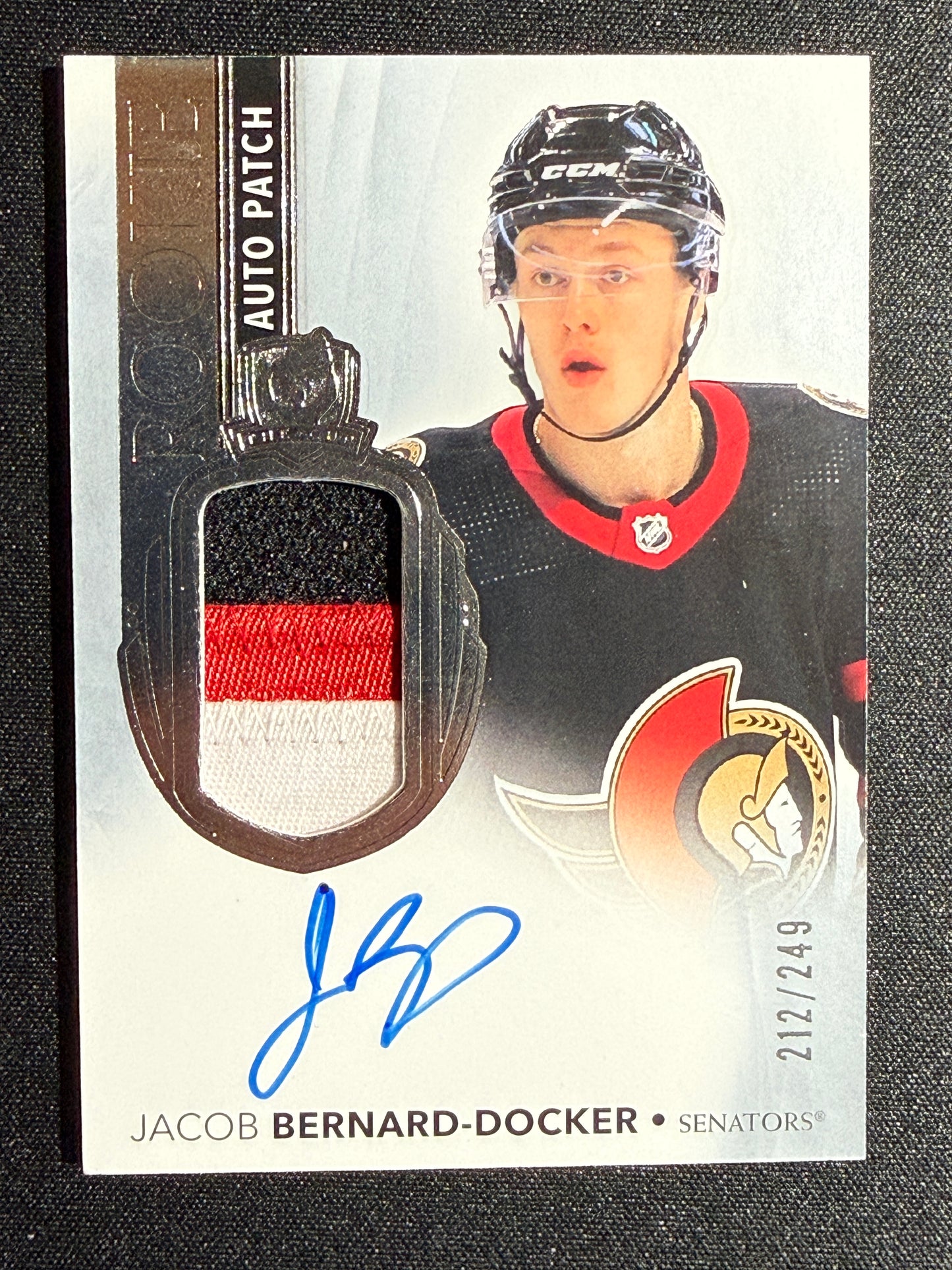 212/249 | Jacob Bernard-Docker #117 Rookie Auto Patch