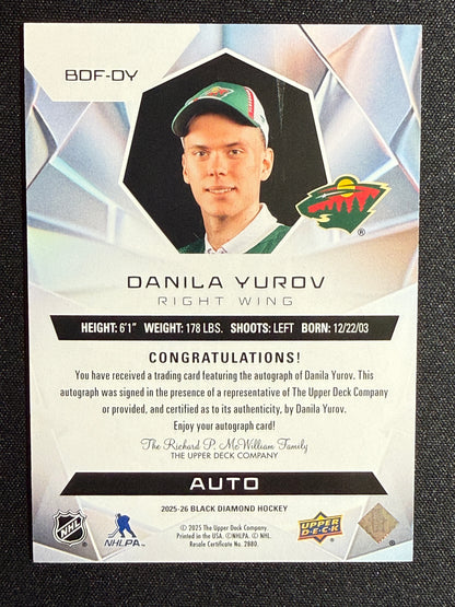 83/99 | Danila Yurov #BDF-DY Diamond Futures Auto