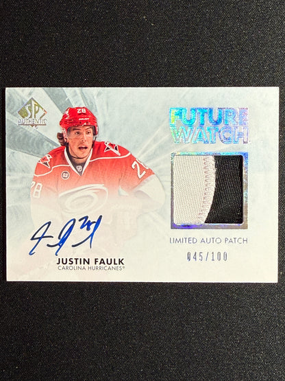 45/100 | Justin Faulk #257 Limited Auto Patch
