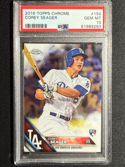 [PSA 10] Cory Seager #150 2016 Topps Chrome