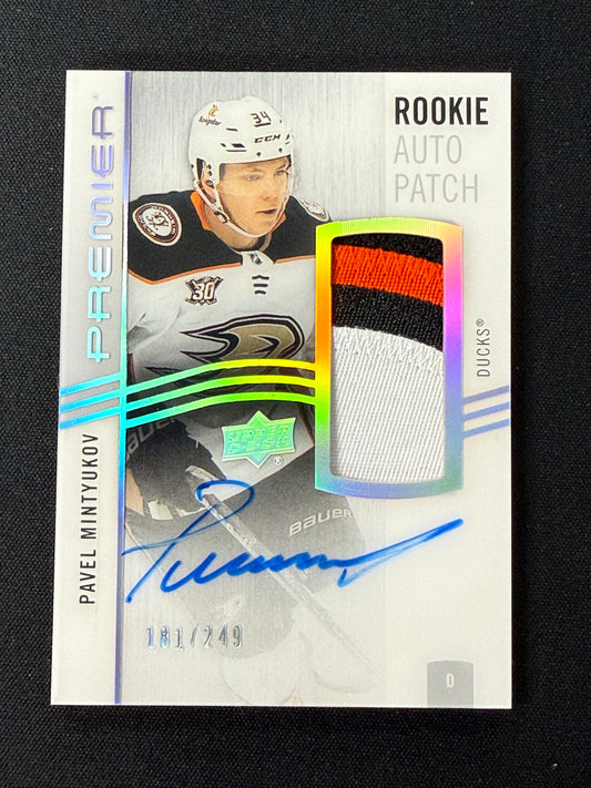 Pavel Mintyukov 23-24 Premier Hockey Rookie Auto Patch 181/249