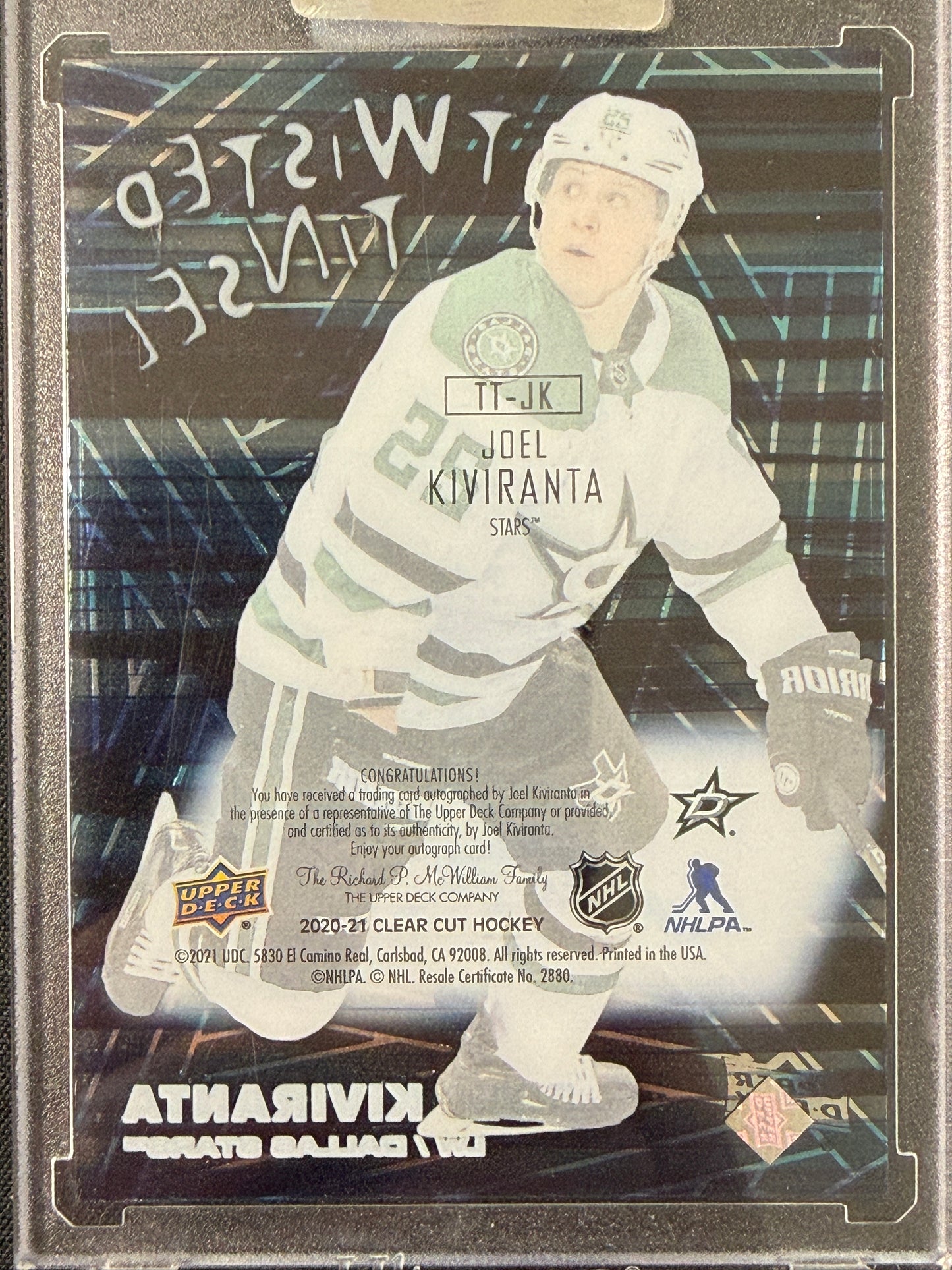 Joel Kiviranta 20-21 Clear Cut Hockey Twisted Tinsel TT-JK