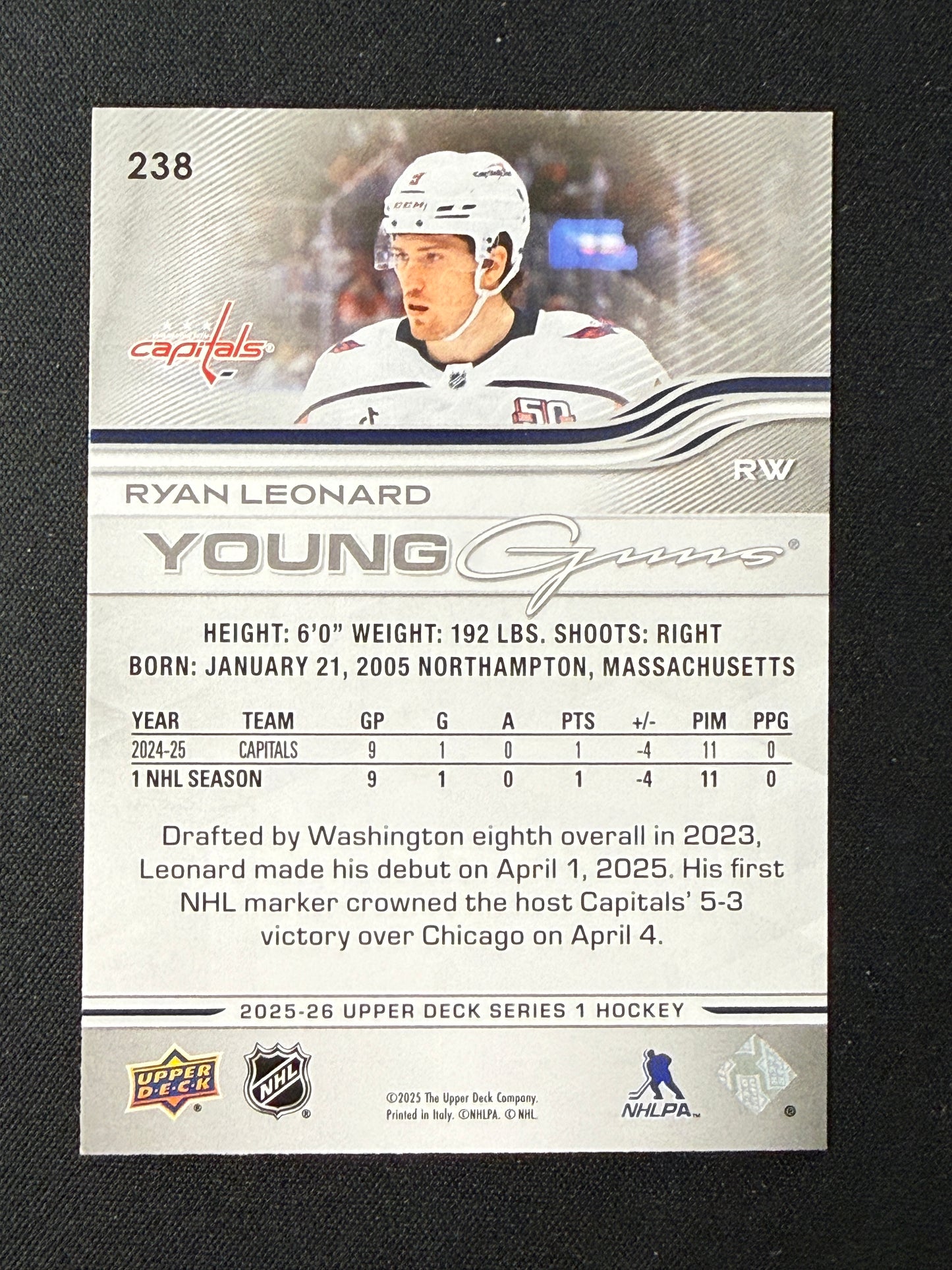 Ryan Leonard 25-26 Series 1 Young Guns