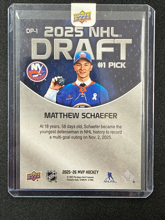 Matthew Schaefer NHL #1 Draft Pick