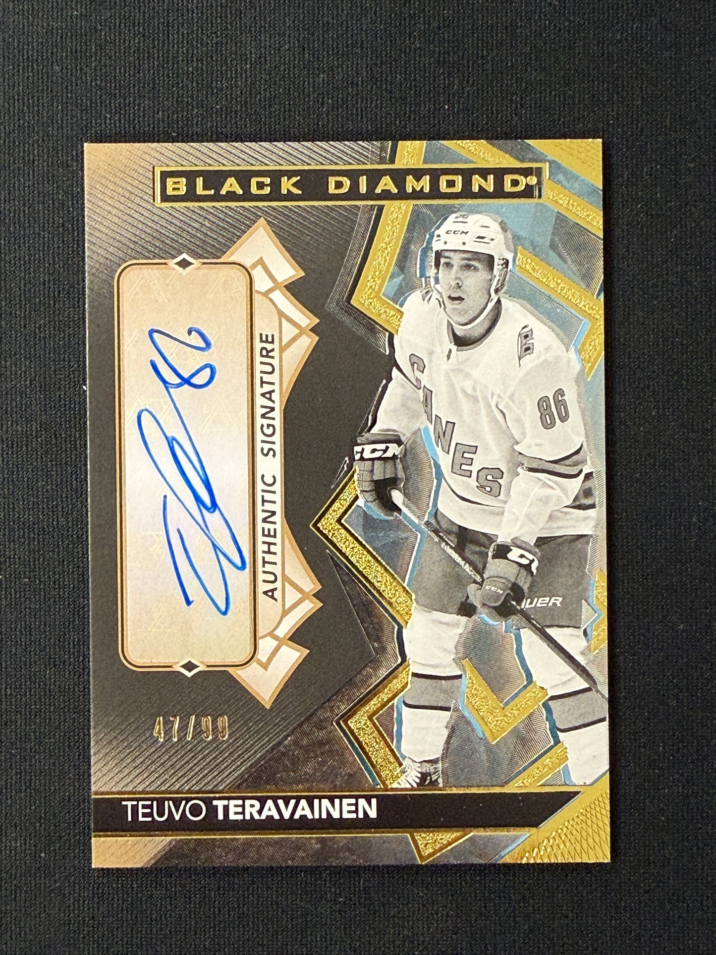 Teuvo Teravainen 20-21 Black Diamond Hockey Authentic Signature 47/99 BDB-TT