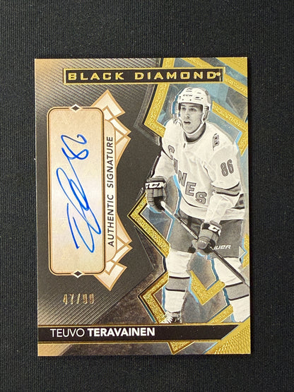 Teuvo Teravainen 20-21 Black Diamond Hockey Authentic Signature 47/99 BDB-TT