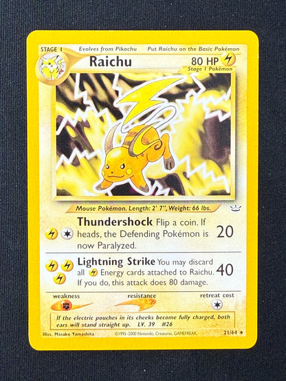 Raichu #21 Neo Revelation