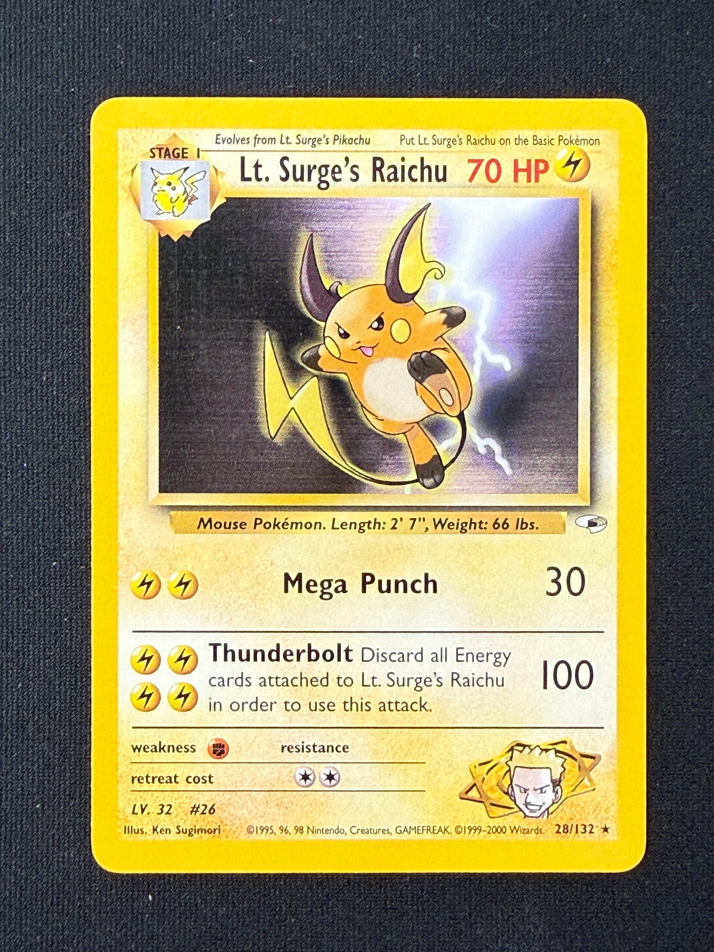Lt. Surge’s Raichu #28 Gym Heroes