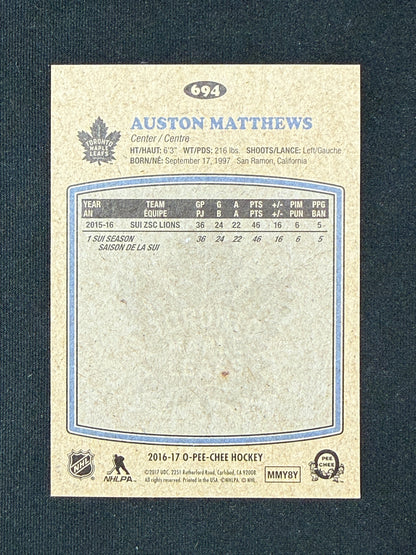 Auston Matthews [RC] #694 2016-17 O-Pee-Chee Hockey