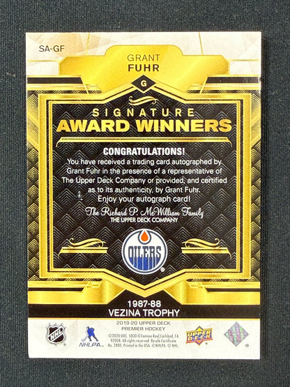 Grant Fuhr 19-20 Premier Hockey Signature Award Winners 40/49