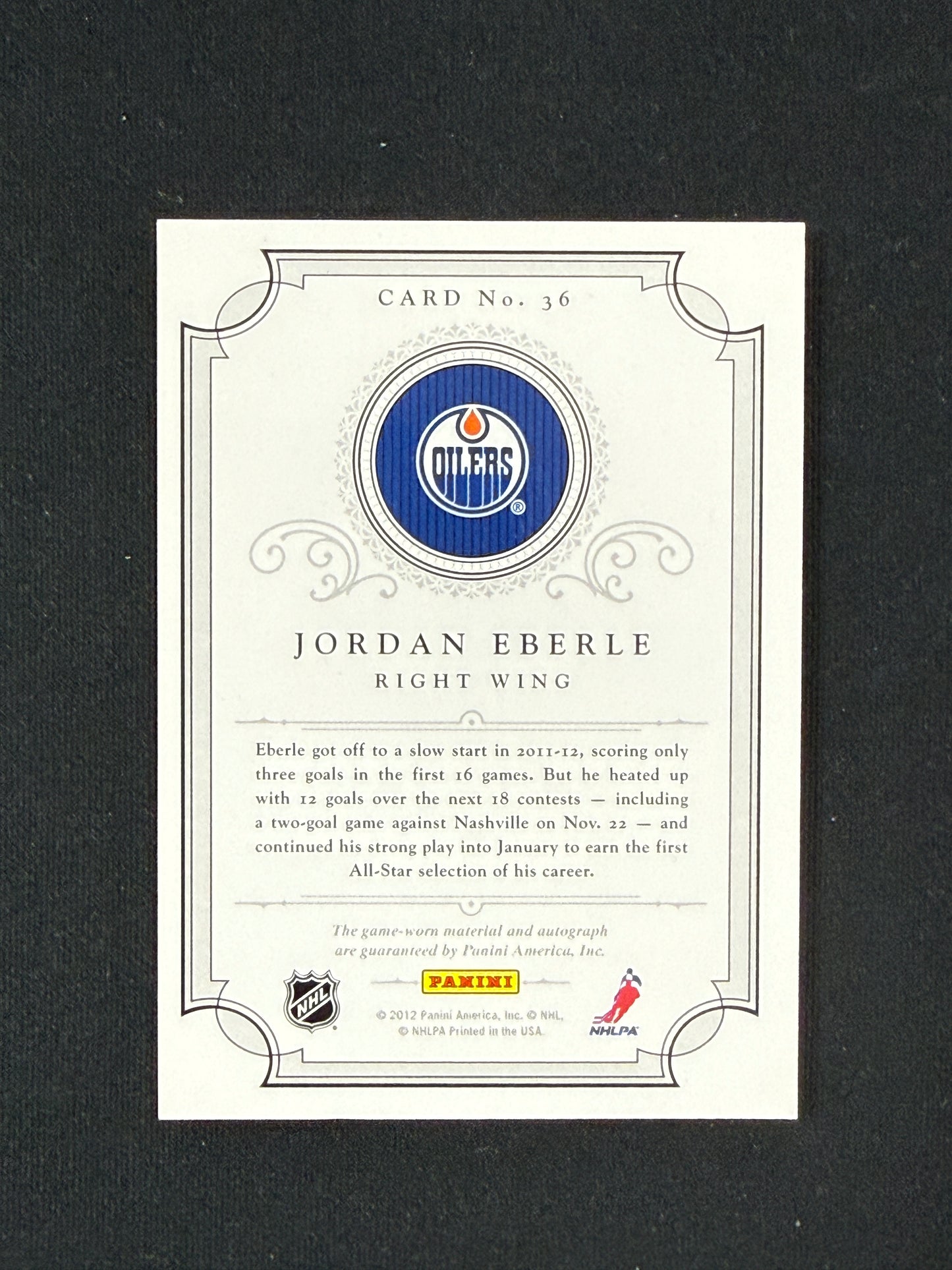 Jordan Eberle 2012 Panini 25/40 #36