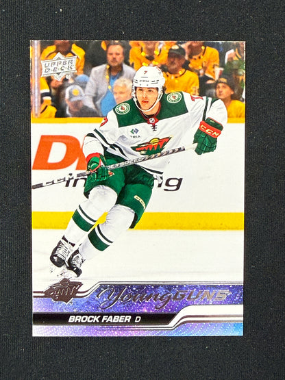Brock Faber #215 Young Guns