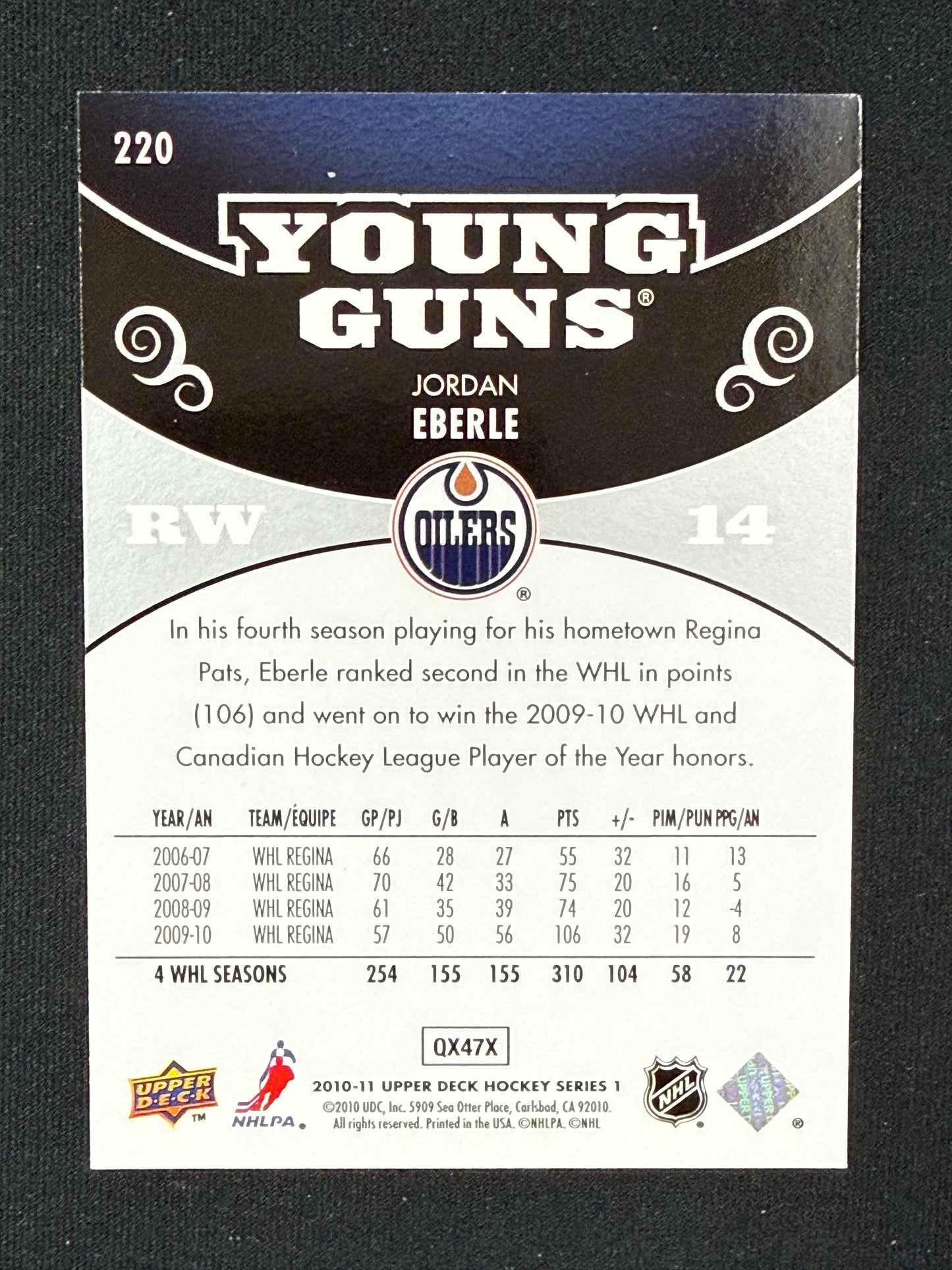 Jordan Eberle #220 Young Guns