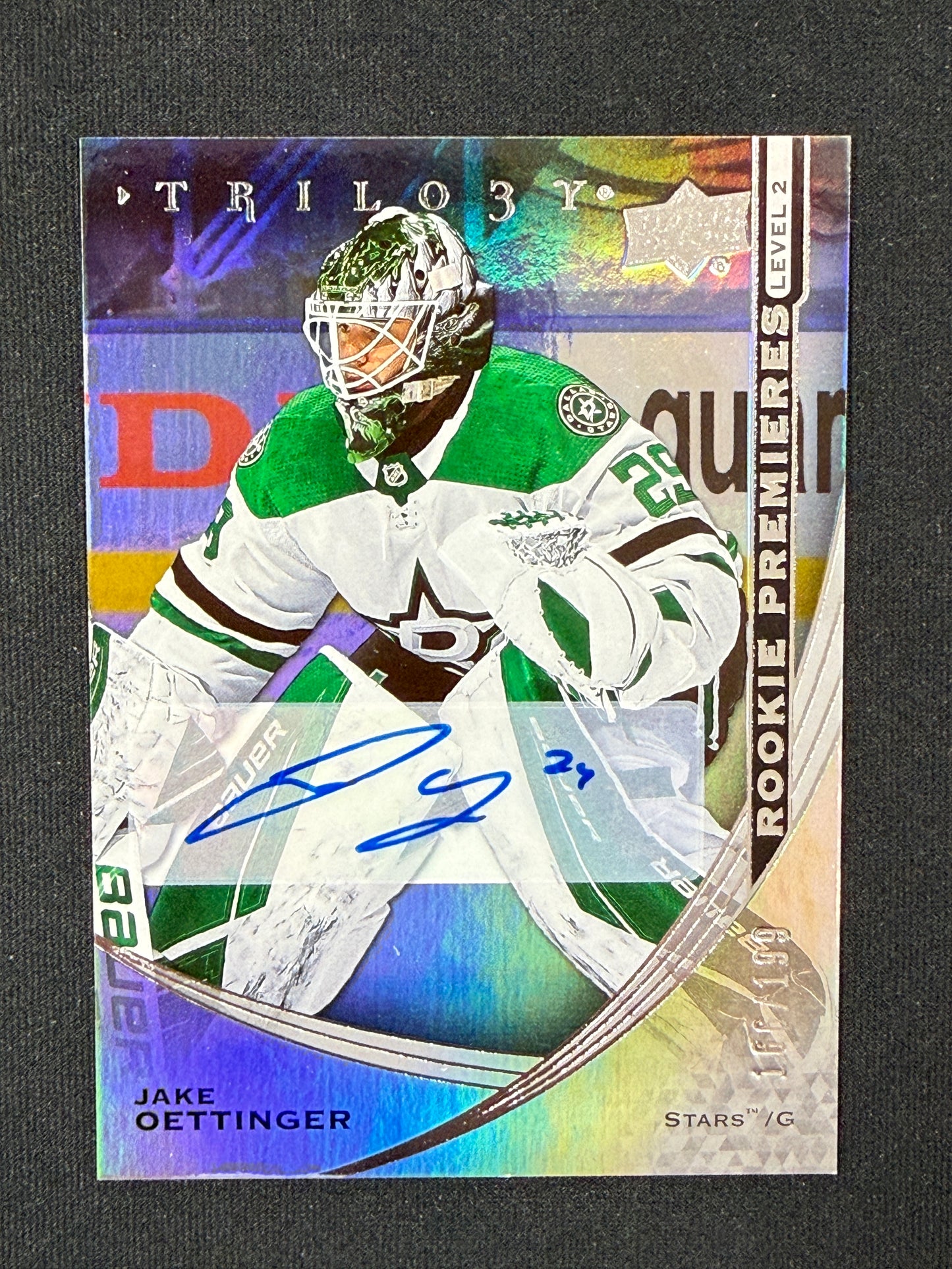 Jake Oettinger 20-21 Trilogy Rookie Premieres Level 2 #99