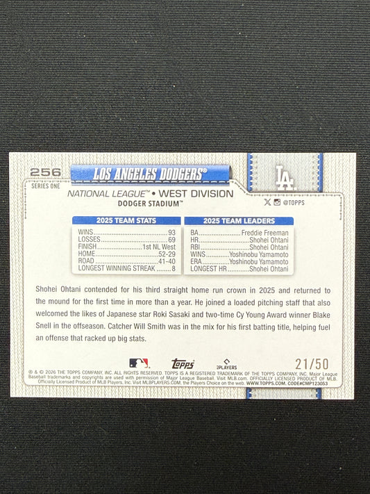 Los Angeles Dodgers #256 National League [Gold Diamante] /50
