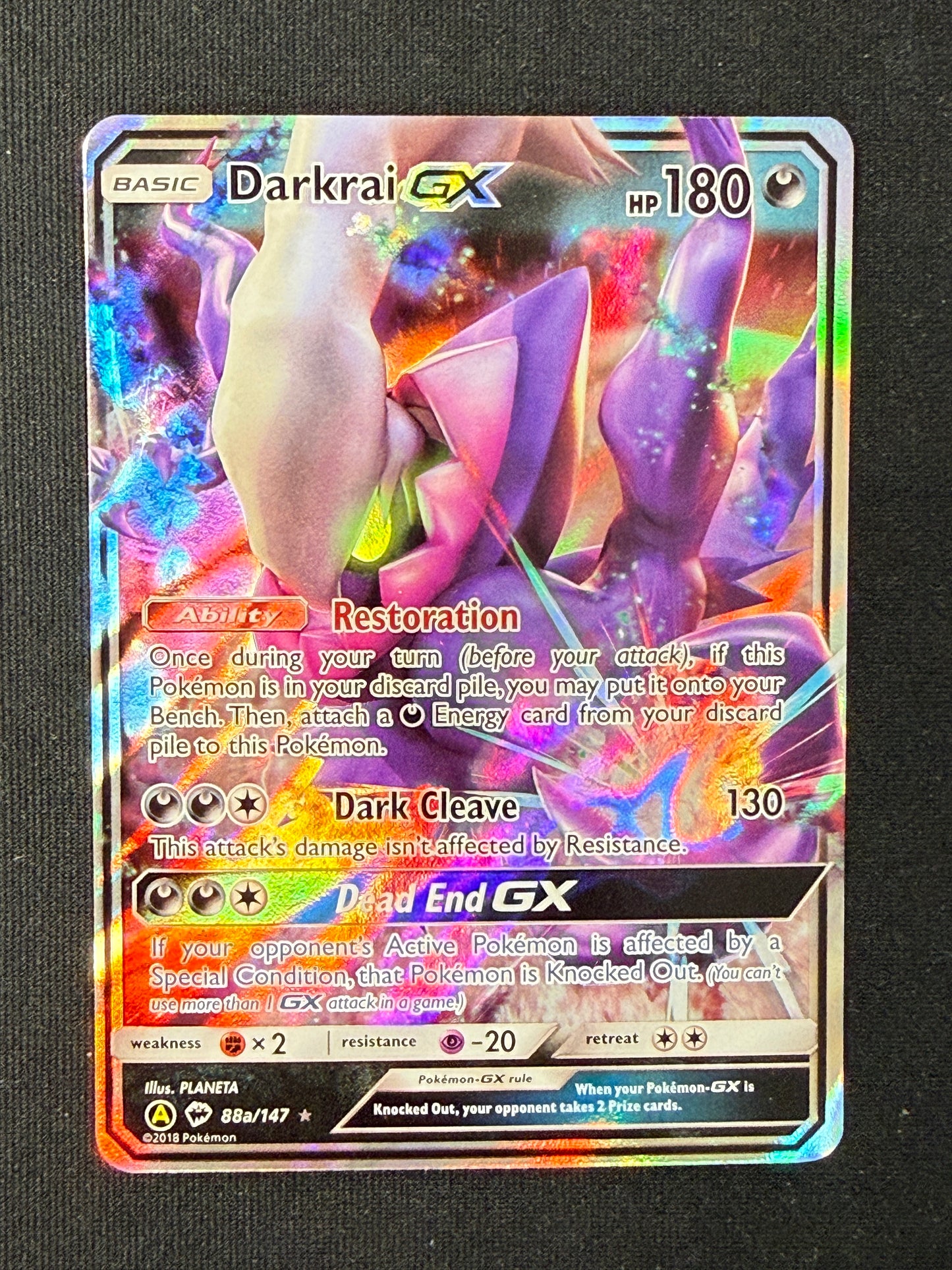 Darkrai GX #88a Burning Shadows