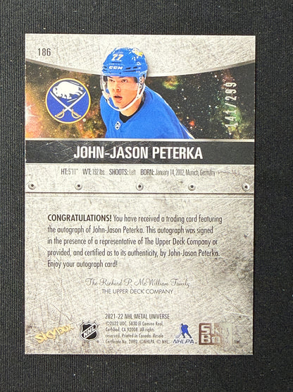John-Jason Peterka #186 Metal Universe [Auto] /299