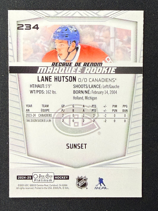 Lane Hutson #234 Marquee Rookie [Sunset]
