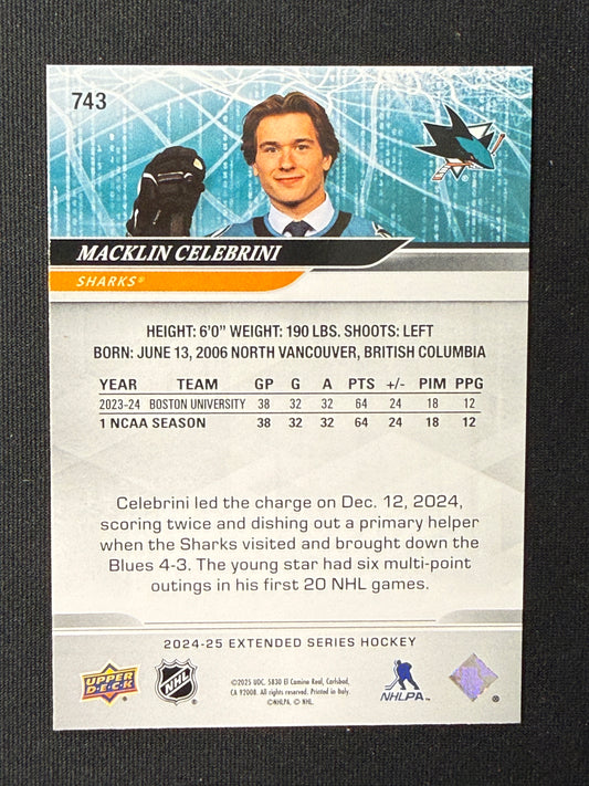 Macklin Celebrini [RC] #743 Round 1 Draft