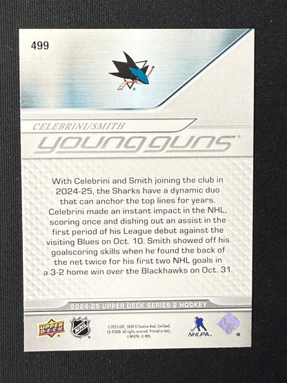 Macklin Celebrini / Will Smith #499 Young Guns Teammates