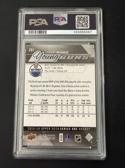 [PSA 9] Connor McDavid Young Guns #201